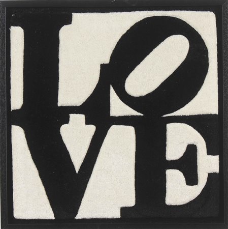 INDIANA ROBERT (n. 1928) Love. Tappeto. Cm 61,00 x 61,00. Certificato di...