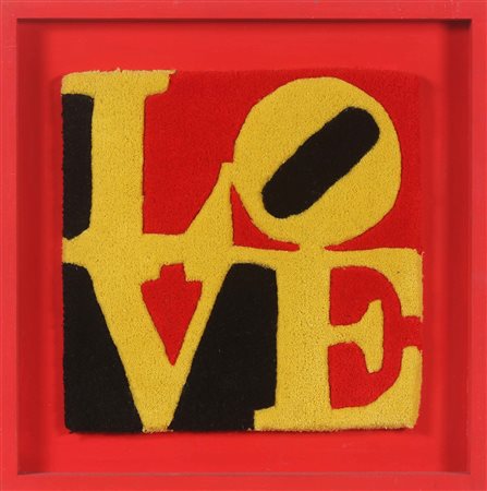 INDIANA ROBERT (n. 1928) Love. Tappeto. Cm 38,00 x 38,00. Al retro...