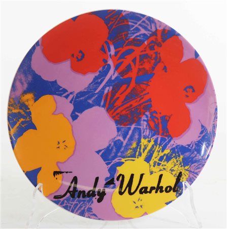 WARHOL ANDY (1928 - 1987) Piatto Flowers. Ceramica. Cm 24,00 x 24,00....