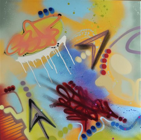 TOXIC (TORRICK ABLACK) Senza titolo, 2011 Acrilici su tela cm. 80x80 Firma e...