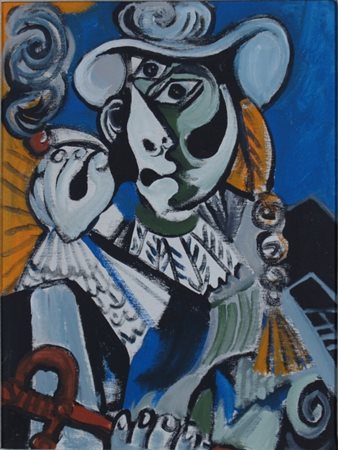 CANTATORE DOMENICO (Ruvo di Puglia 1906 - Parigi 1998) "Da Picasso" Acrilici...