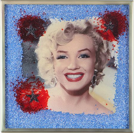 RONDA OMAR (n. 1947) Marilyn Frozen. 2014. Tecnica mista su tavola. Cm 50,00...