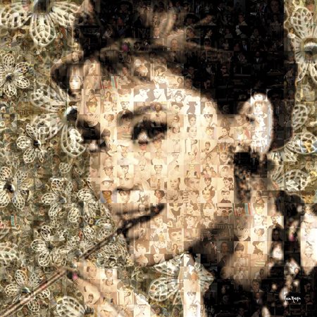 MURGIA MARIA Ossi (SS) 1935Omaggio a Audrey Hepburn, 2015fotomosaico digitale...