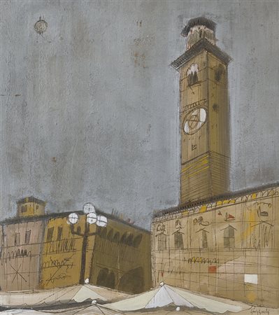 GIOVAGNOLI LUCA Rimini 1963Paesaggio urbano, 1994olio e tecnica mista su...