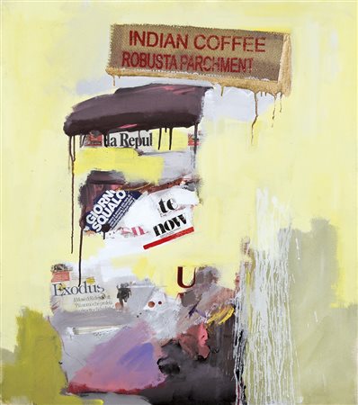 BIASIO GIUSEPPE Padova 1928 Indian coffee 2014 tecnica mista su tela 90x80...