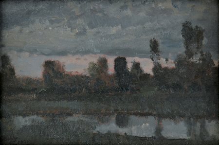 CIARDI BEPPE Venezia 1875 - Quinto di Treviso 1932 Paesaggio 1924 olio su...