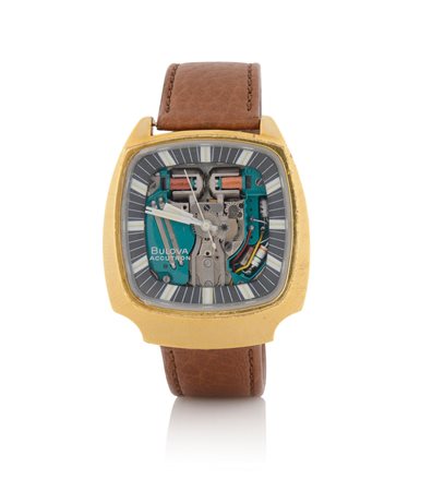 BULOVA BULOVA ACCUTRON ANNI '70.C. asimmetrica laminata in oro giallo con...