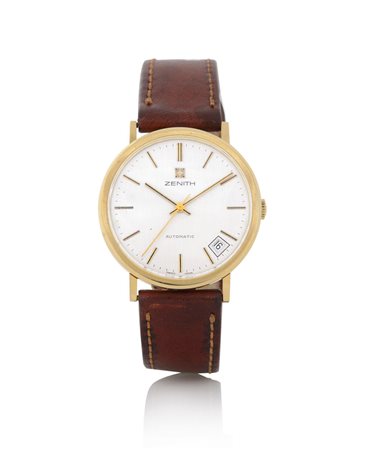 ZENITH ZENITH AUTOMATIC ANNI '80.C. in oro giallo 18 kt. Q. argentato con...