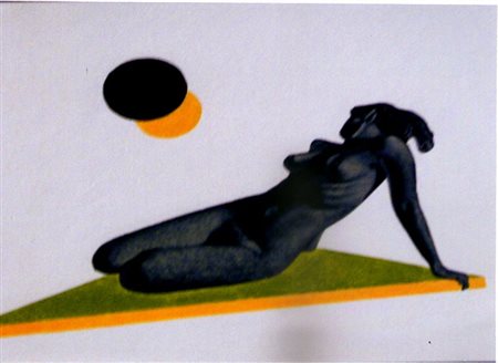 Gianfranco Rontani " nudino " olio su tela . 40x50 Autentica su foto Alfiere...