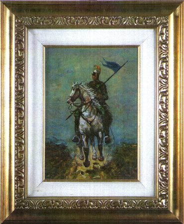 Giovan Francesco Gonzaga."Cavaliere di Savoia"anni 80 olio su tela cm...