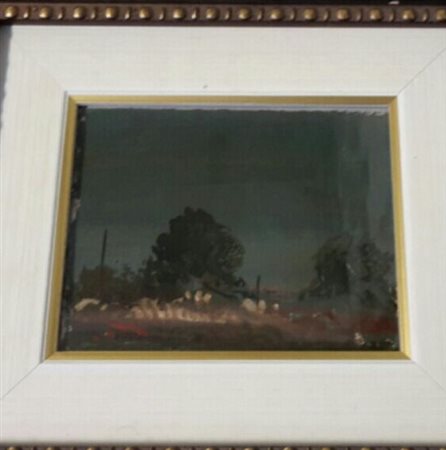 Pietro Annigoni "Paesaggio Toscano"Olio su cartoncino cm 12x16.Autentica e...