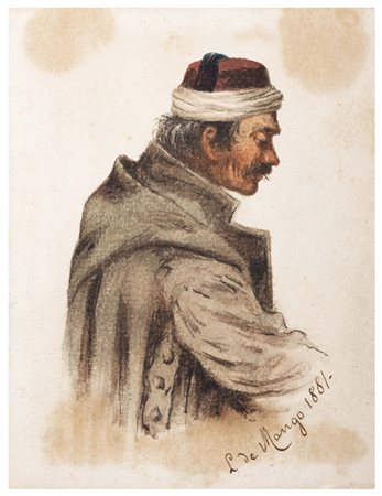 LEONARDO DE MANGO Bisceglie 1843 - Istanbul 1930 Guardia campestre araba,...