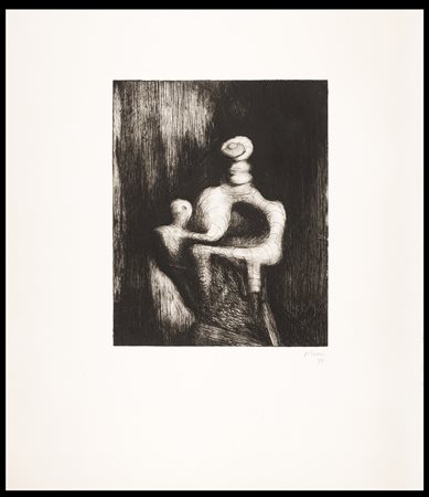 HENRY MOORE Castleford 1898 - Much Hadham 1986 Mother and child, 1979...