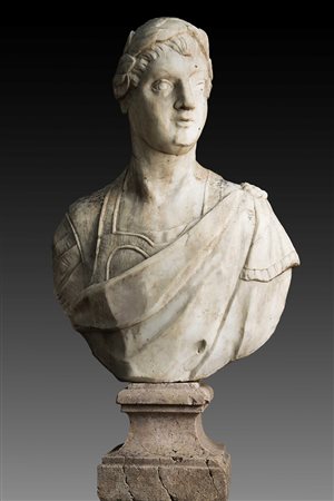 Arte veneta del sec.XVIII " Imperatore romano" busto in marmo(h.cm 73)...