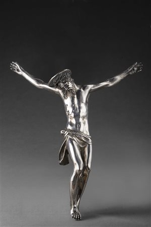 Figura di Cristo Crocefisso in argento a tutto tondo. Napoli, 1832-35 (cm...