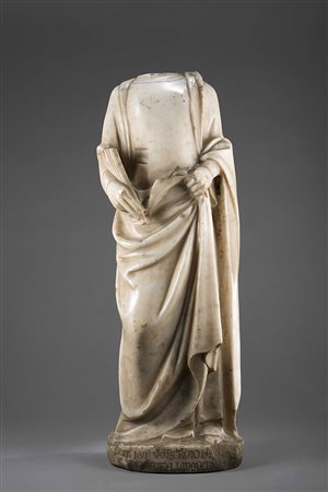 Arte lombarda della fine del secolo XIV, 'Figura acefala' in marmo di...