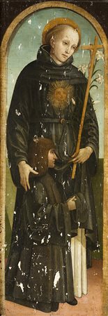 Maestro della fine del XV secolo "Sant'Antonio con ritratto di committente"...