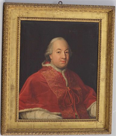 Maestro romano del secolo XVIII, cerchia di Pompeo Batoni "Ritratto di Papa...