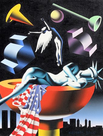 Mark KOSTABI Los Angeles 1960 The persistent dream of liberty, 2005, olio su...