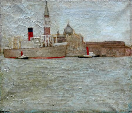 Guido CADORIN Venezia, 1892 - Venezia, 1976 L'isola di San Giorgio III, 1949,...