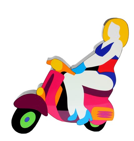 Marco LODOLA Dorno 1955 Vespa, 2011, perspex e neon, cm. 91 x 92 x 12, Firma,...