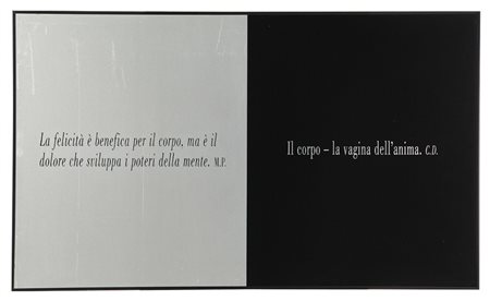 JOSEPH KOSUTH (1945-) Mens agitat molem 2003serigrafia su alluminio cm...