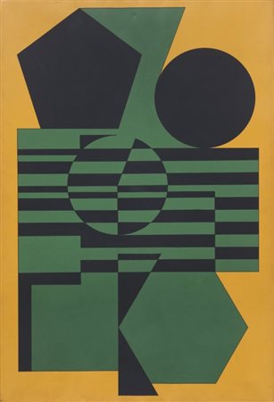 VICTOR VASARELY (1906-1997) Sonka 1956-89acrilico su tela cm 130x88firmato,...