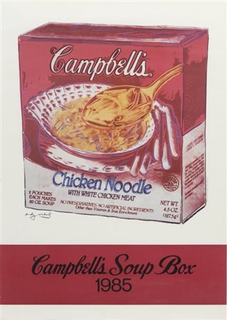 ANDY WARHOL (1928-1987) Campbell's Soup Box Poster-Chicken Noodle...