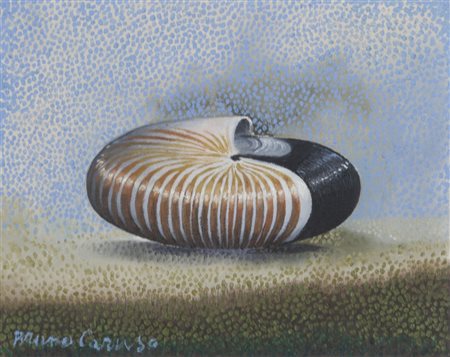 BRUNO CARUSO (1927-) Nautilus 1969olio su tela cm 20x25firmato in basso a...