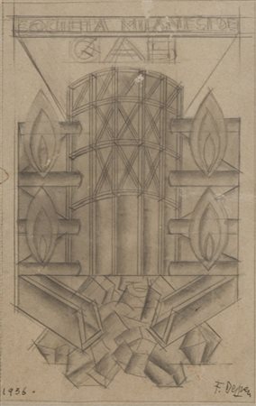 FORTUNATO DEPERO (1892-1960) Società Milanesi del Gas 1936matita, china e...