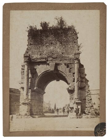 LUIGI BELLI (1848-1919) Arco di Druso con guardia dell'esercito francese...