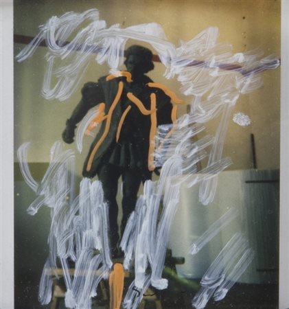 MARIO SCHIFANO (1934-1998) Senza titolo 1990-1997tecnica mista su polaroid...