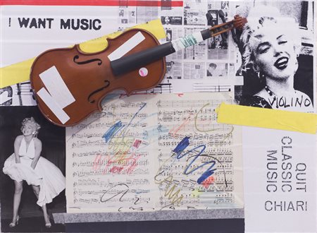 GIUSEPPE CHIARI (1926-2007)Quit Classic Music Assemblage (Violino, collage di...