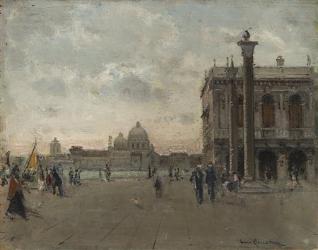 Lino Baccarini (Gonzaga 1893 - Milano 1973) - "Scorcio di Piazza San Marco...