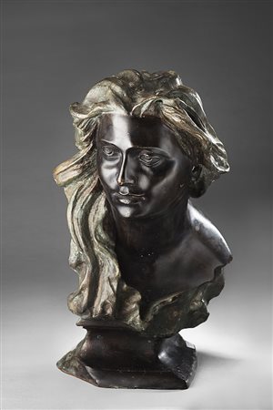 Vincenzo Gemito (Napoli 1852 - 1929) - "Anna detta Nannina" scultura in...