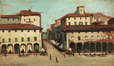 Giovanni Bartolena (Livorno 1866 - 1942) SCORCIO DI PIAZZA GRANDE, LIVORNO o...