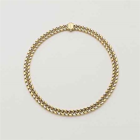 CHIMENTO Collier modulare in oro giallo e bianco g. 47,80, mod. depositato...