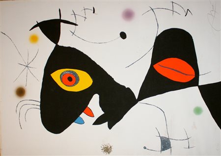 JOAN MIRO' Barcellona 1893-1983 Il sogno litografia su carta 87x58