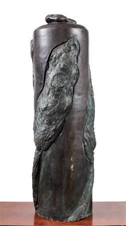 MIMMO GERMANA' Catania 1944- 1992 Figure scultura in bronzo / opera...