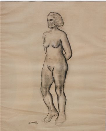 ENOTRIO PUGLIESE Buenos Aires Nudo Disegno su carta / autentica casa d'aste...