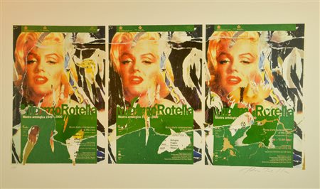 MIMMO ROTELLA Catanzaro 1918 – 2006 Marylin Serigrafia su carta 100x70...