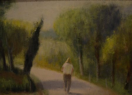 FERNANDO TROSO 1910-1990 Viale Olio su tela 50x35