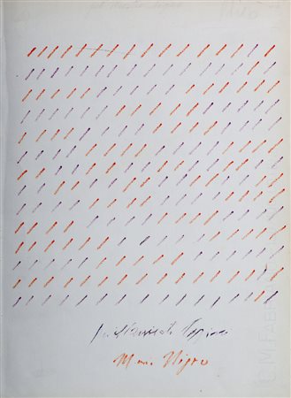 MARIO NIGRO Pistoia 1917- 1992 Composizione Inchiostro colorato su carta...