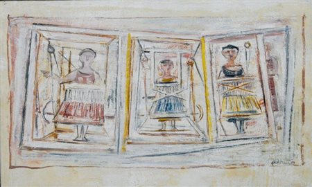 MASSIMO CAMPIGLI Berlino 1895-Saint Tropez 1971 La Rouche 1959 Olio e tecnica...