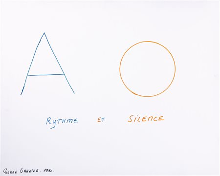 PIERRE GARNIER Amiens (Francia) 1928 Rythme et silence, 1990 acrilico su tela...