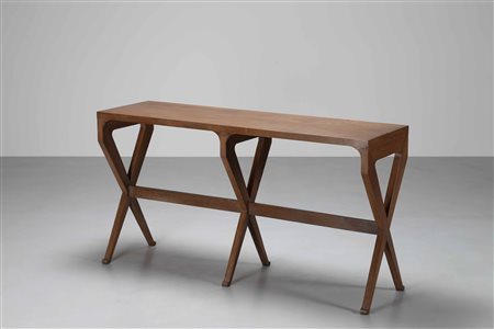 PONTI GIO' (1891 - 1979) Consolle. Legno di rovere. Cm 166,50 x 88,50 x...