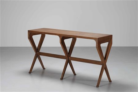 PONTI GIO' (1891 - 1979) Consolle. Legno di rovere. Cm 166,50 x 88,50 x...