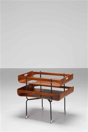 RINALDI GASTONE Per Rima. Carrello bar. 1957. Metallo laccato, legno. Cm...