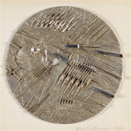 Arnaldo Pomodoro (1926), Senza Titolo, bronzo, cm 23x23, tiratura 33/100