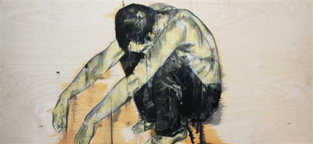 Marco GRASSI Milano, 1976 Into the greave, 2003 olio su tavola cm 40x90